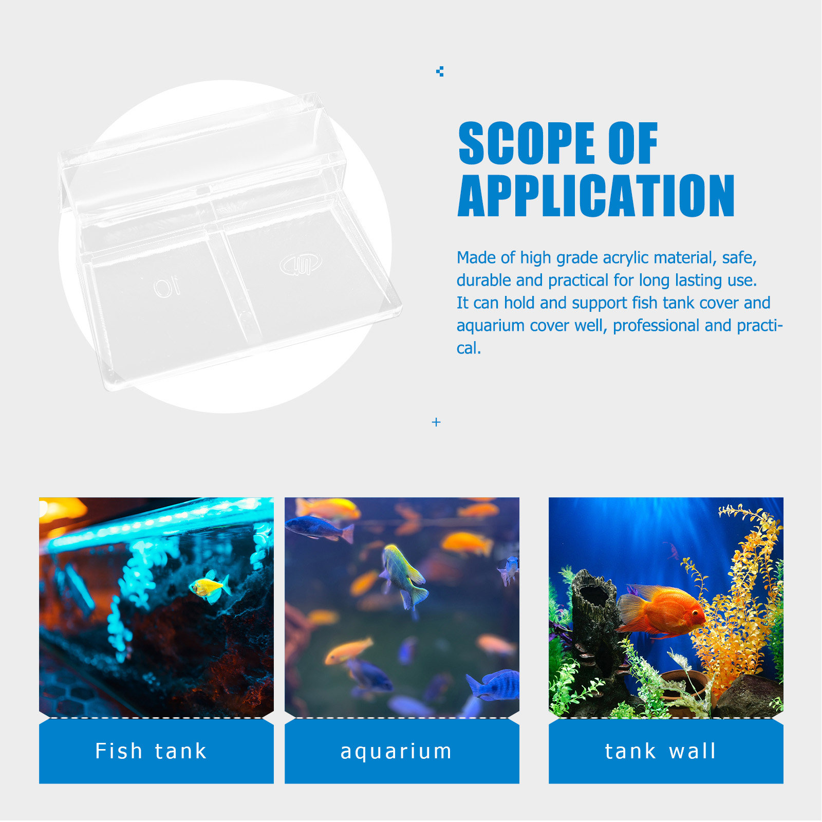 All Fish In Aquarium - 4Pcs High Grade Acrylic Fish Tank