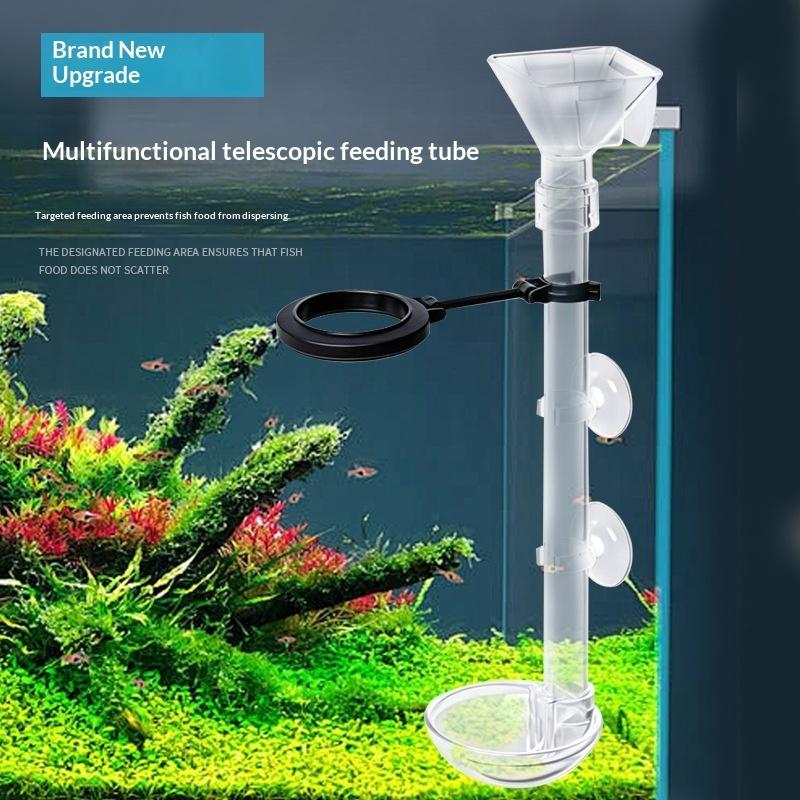 Aquarium Fish Food - Telescopic Fish Tank Feeding Tube Adjustable