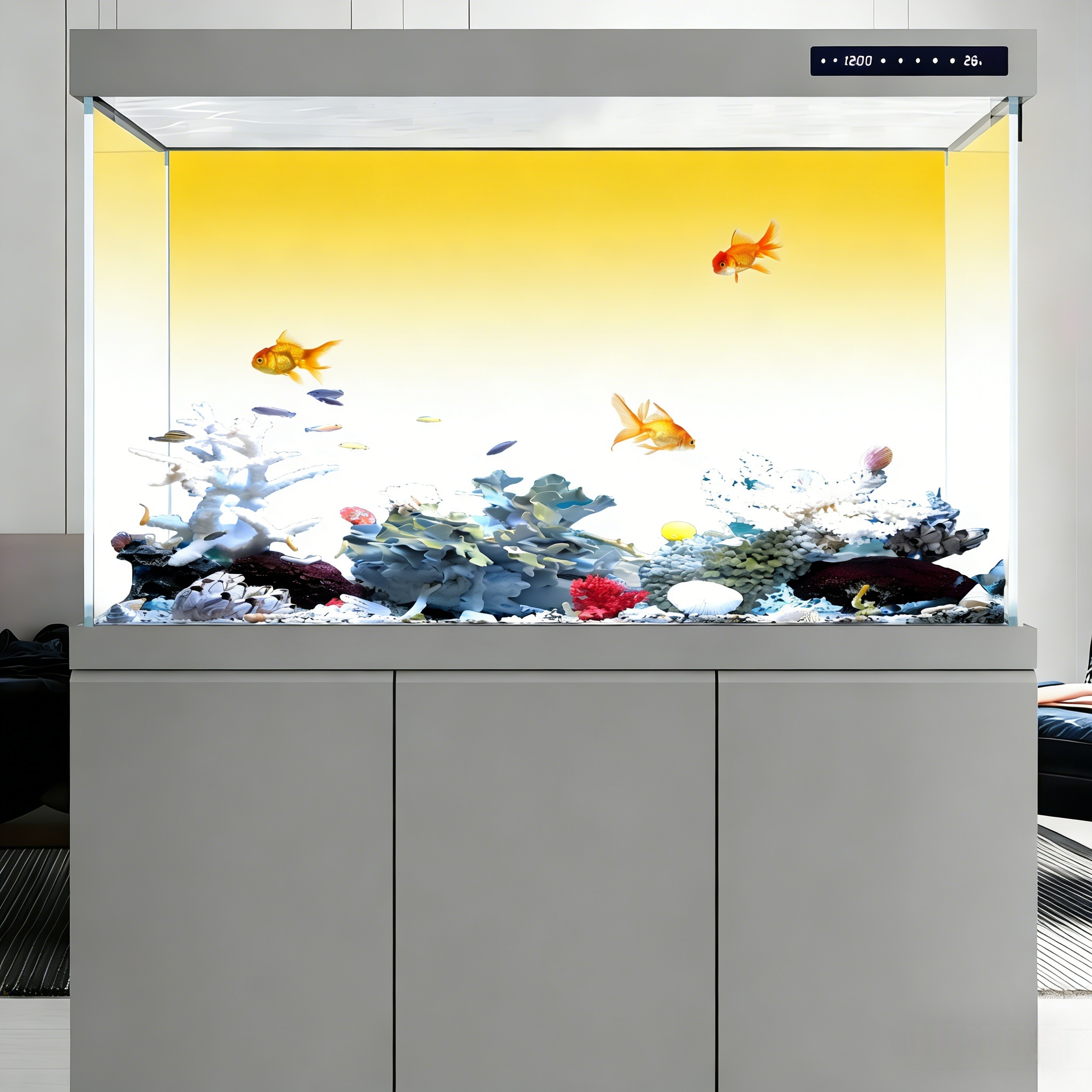 Yellow and White Gradient, Fis – обзор и цена Aquarium Fish Yellow