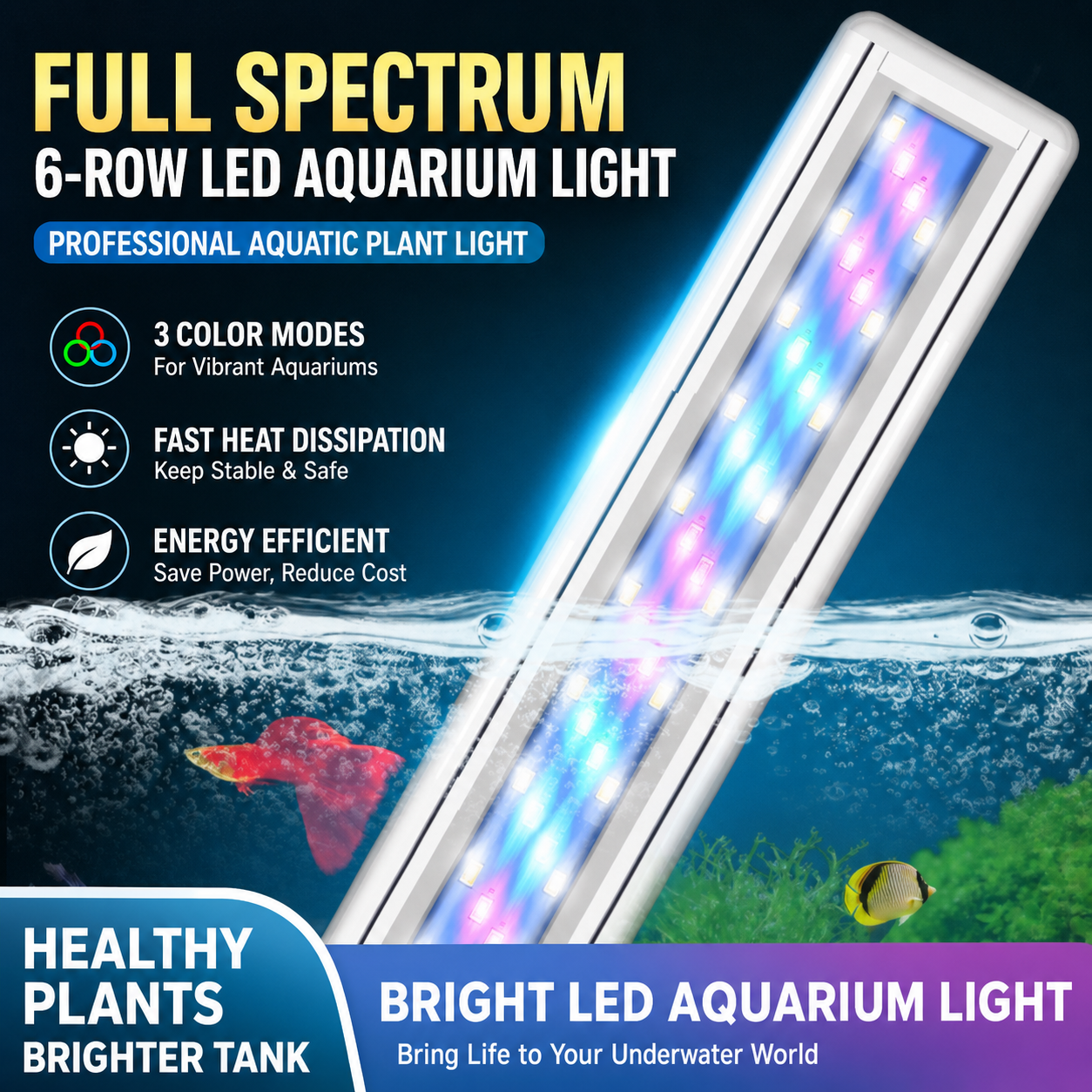 220V LED Aquarium Plant Light  – обзор и цена Aquarium Fish Light Lamp