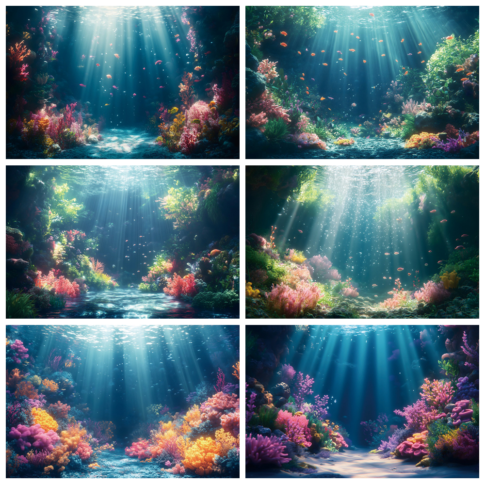 Underwater World Backdrop For  – обзор и цена Aquarium Fish World