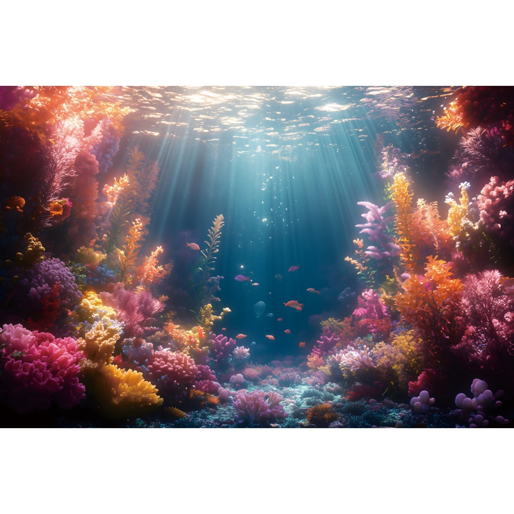 Underwater World Backdrop For  – обзор и цена Aquarium Fish World