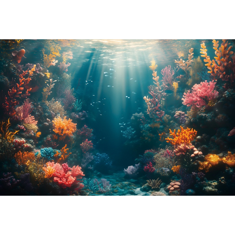 Underwater World Backdrop For  – обзор и цена Aquarium Fish World