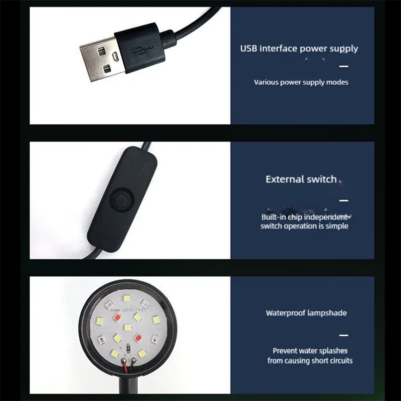 USB LED Fish Tank Clip Lamp Hi – обзор и цена Aquarium Fish Light Lamp
