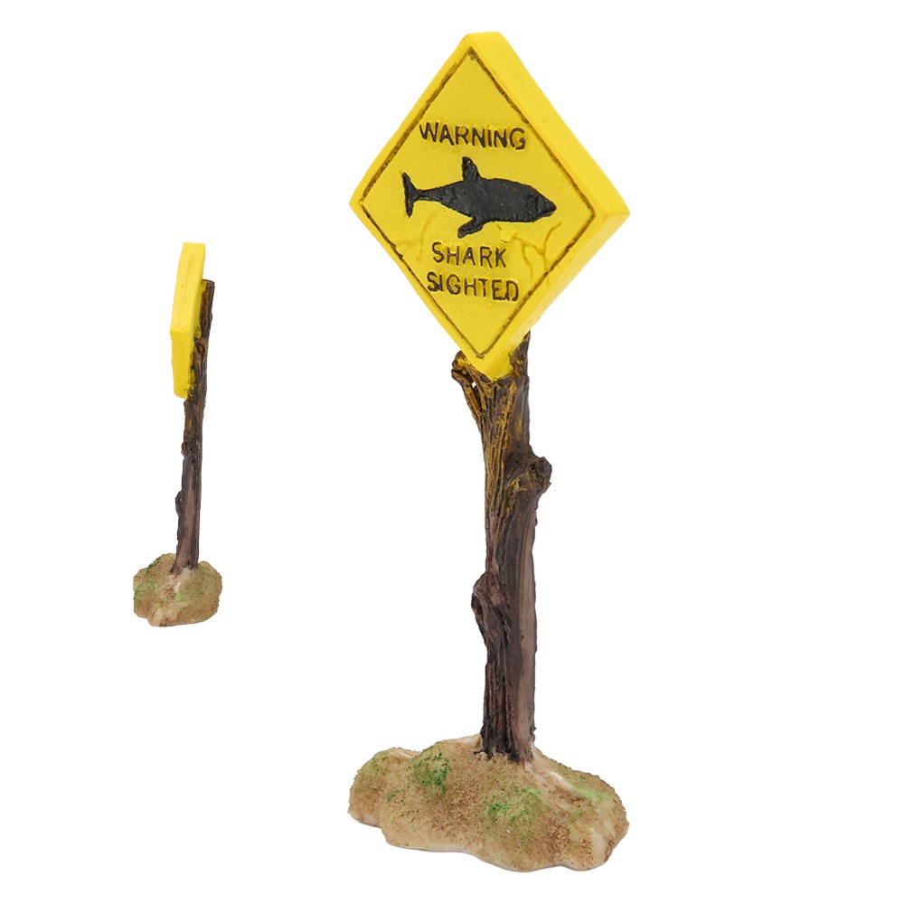 Resin Shark Warning Board Orna – обзор и цена Aquarium Fish Yellow