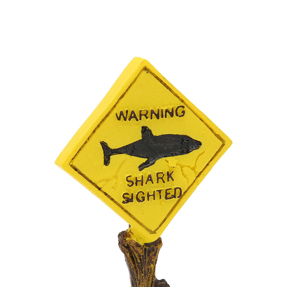 Resin Shark Warning Board Orna – обзор и цена Aquarium Fish Yellow