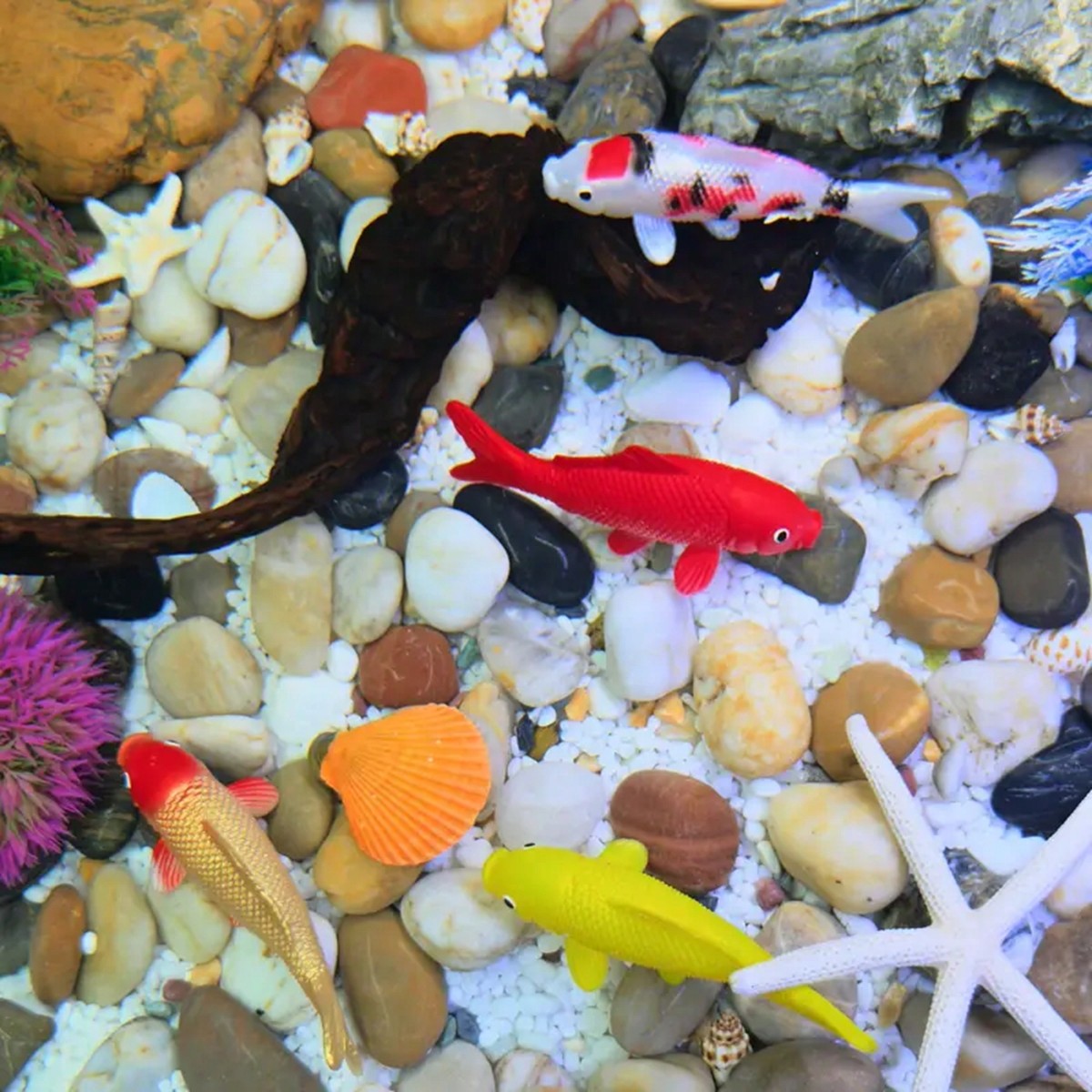 2pcs Colorful Artificial Koi F – обзор и цена Aquarium Fish Yellow