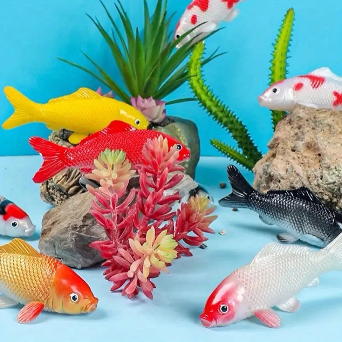 2pcs Colorful Artificial Koi F – обзор и цена Aquarium Fish Yellow